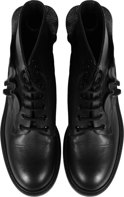 pinko Stijlvolle Veterschoenen Platte Laarzen Black Dames