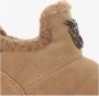 Pinko Suede Enkellaars met Metallic Logo Beige Dames - Thumbnail 4