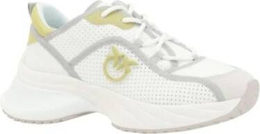 pinko Wave Toe Sneakers met Gestructureerde Zool White Dames