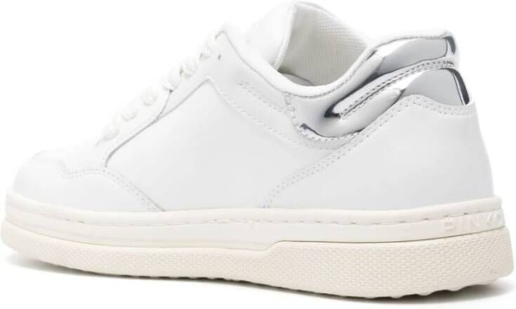 pinko Witte en Zilveren Sneakers Beige Dames