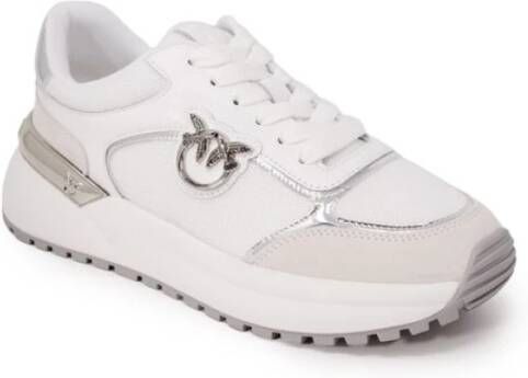 pinko Witte Leren Sneakers Lente Zomer Collectie White Dames