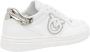 Pinko Witte Leren Sneakers met Love Birds Logo White Dames - Thumbnail 4