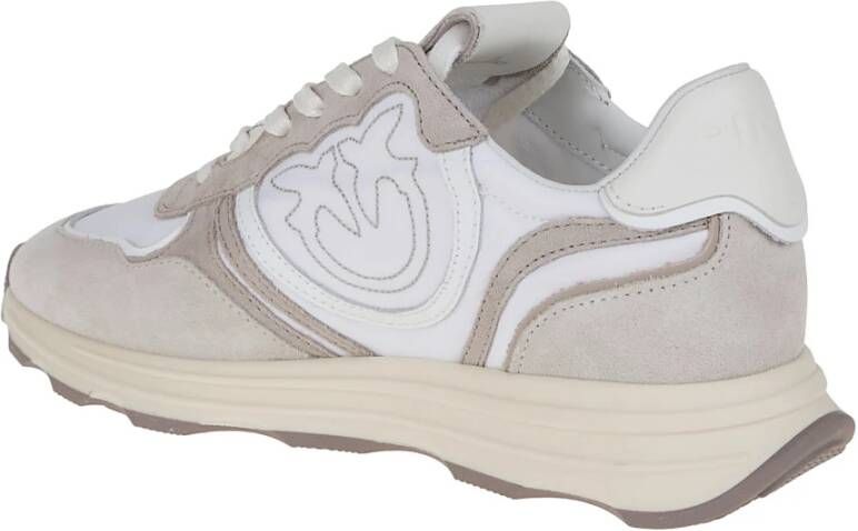 pinko Witte Leren Sneakers Moderne Stijl White Dames