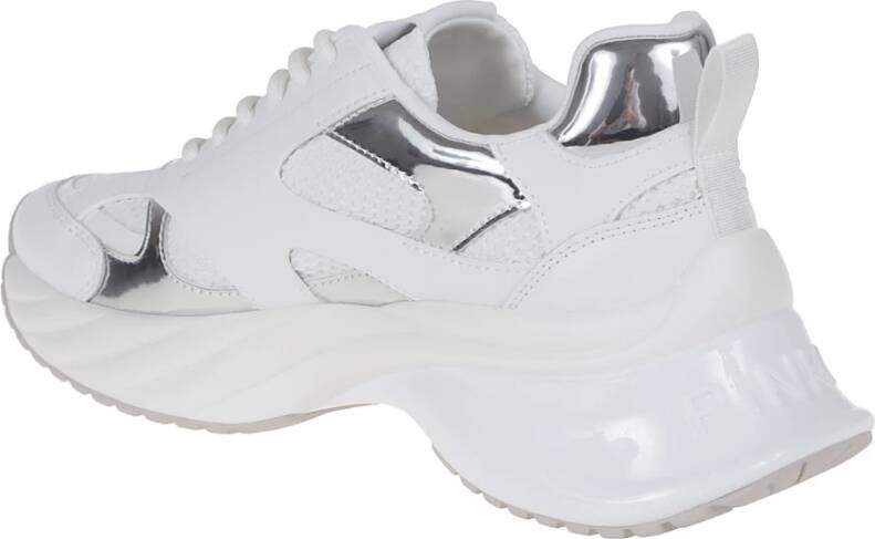 pinko Witte Sneakers met Spiegeleffect White Dames