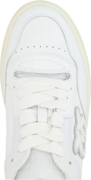 pinko Witte Sneakers van Kalfsleer White Dames