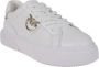 Pinko Leren Sneaker met Polyurethaan Samenstelling White Dames - Thumbnail 31