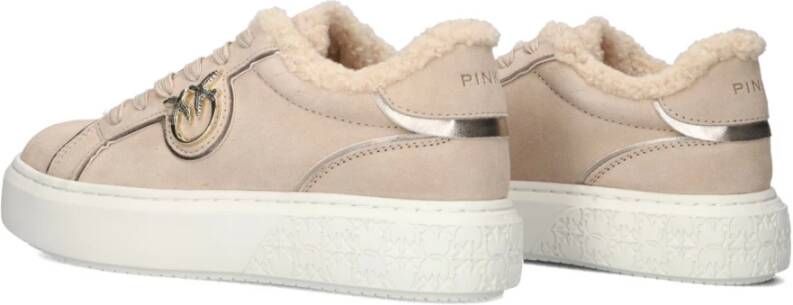 pinko Yoko 1.0 Beige Suede Sneakers Beige Dames