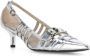 Pinko Zilveren leren slingback met pijlneus Gray Dames - Thumbnail 3