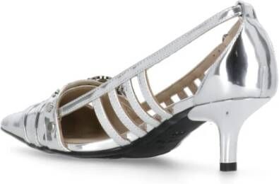 pinko Zilveren leren slingback met pijlneus Gray Dames