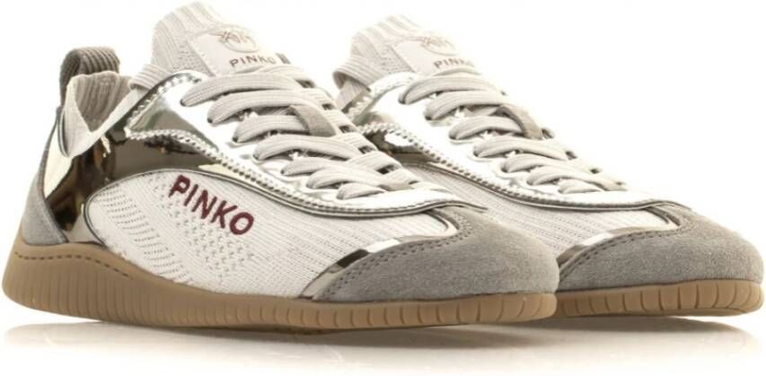 pinko Zilveren Platte Schoenen Gray Dames