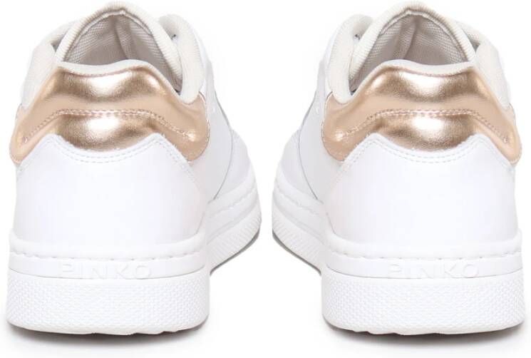 pinko Zwart en wit leren sneakers White Dames