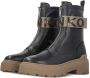 Pinko Zwarte Leren Rits Platte Schoenen Black Dames - Thumbnail 3