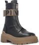 Pinko Zwarte Leren Rits Platte Schoenen Black Dames - Thumbnail 4