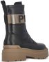 Pinko Zwarte Leren Rits Platte Schoenen Black Dames - Thumbnail 6