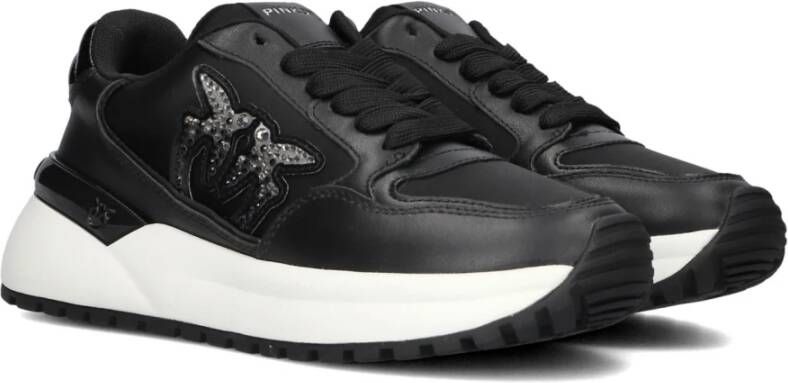 pinko Zwarte GEM 07 Lage Sneakers Black Dames