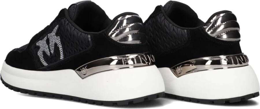 pinko Zwarte Lage Top Sneakers Gem 07 Black Dames