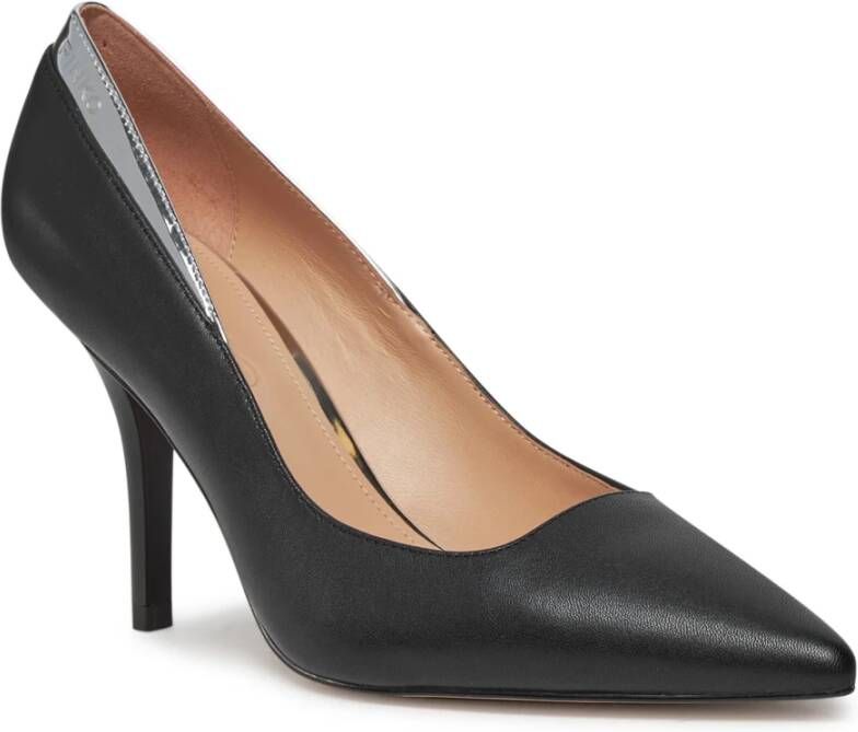 pinko Zwarte Leren Pumps Black Dames