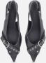 Pinko Zwarte leren slingback hakken met gesp Black Dames - Thumbnail 3