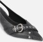 Pinko Zwarte leren slingback hakken met gesp Black Dames - Thumbnail 6