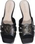 Pinko Zwarte Leren Sandalen Collectie Lente Zomer Black Dames - Thumbnail 16