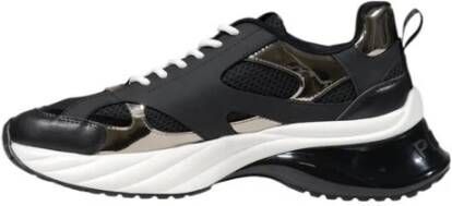 pinko Zwarte Leren Sneaker Dames Collectie Black Dames