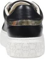 pinko Zwarte leren sneaker lente zomer collectie Black Dames