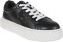 Pinko Zwarte Leren Sneakers Love Birds Logo Black Dames - Thumbnail 6