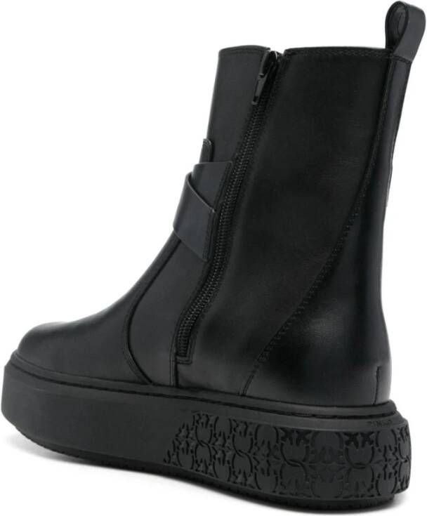 pinko Zwarte Mid Sneaker voor Vrouwen Black Dames