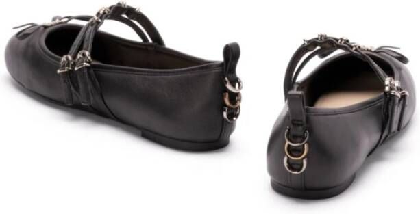 pinko Zwarte platte schoenen Elegant stijl Black Dames