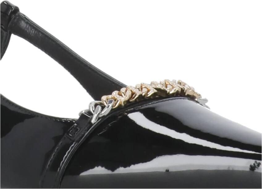 pinko Zwarte Slingback met Metalen Detail Black Dames