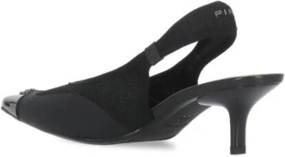 pinko Zwarte Slingback met Metalen Pijlneus Black Dames