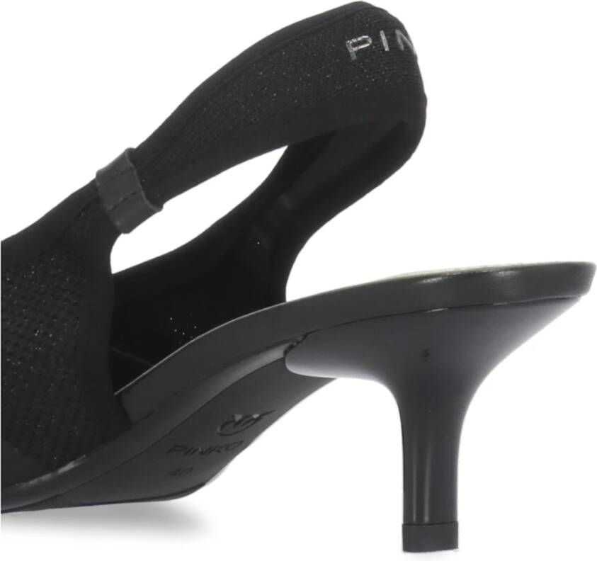 pinko Zwarte Slingback met Metalen Pijlneus Black Dames