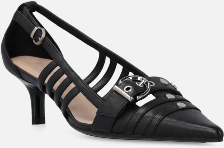 pinko Zwarte Slingback Puntige Neus Platte Schoenen Black Dames