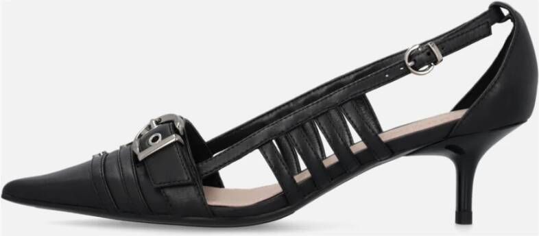 pinko Zwarte Slingback Puntige Neus Platte Schoenen Black Dames