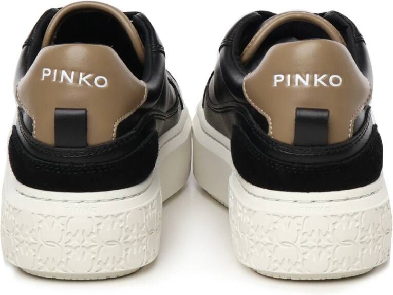 pinko Zwarte Sneakers met Love Birds Logo Black Dames