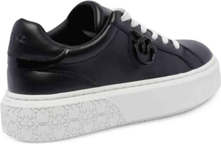 pinko Zwarte Sneakers met Love Birds Logo Black Dames