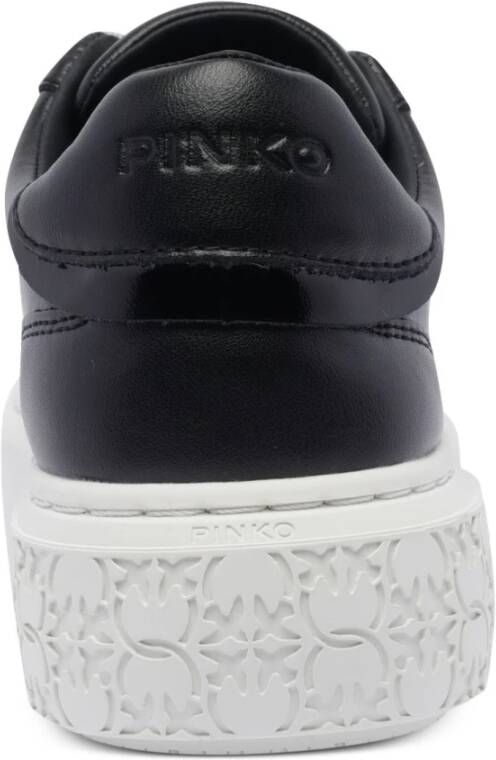 pinko Zwarte Sneakers met Love Birds Logo Black Dames