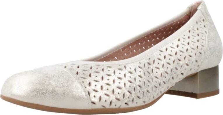 Pitillos Elastische Trim Pumps White Dames