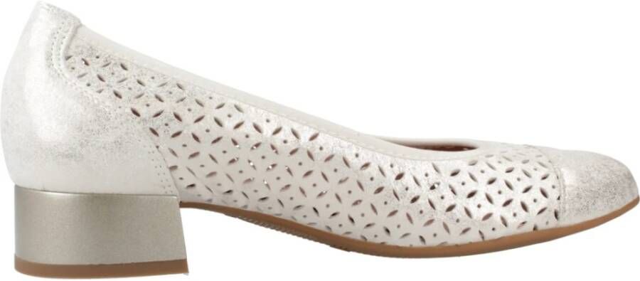 Pitillos Elastische Trim Pumps White Dames