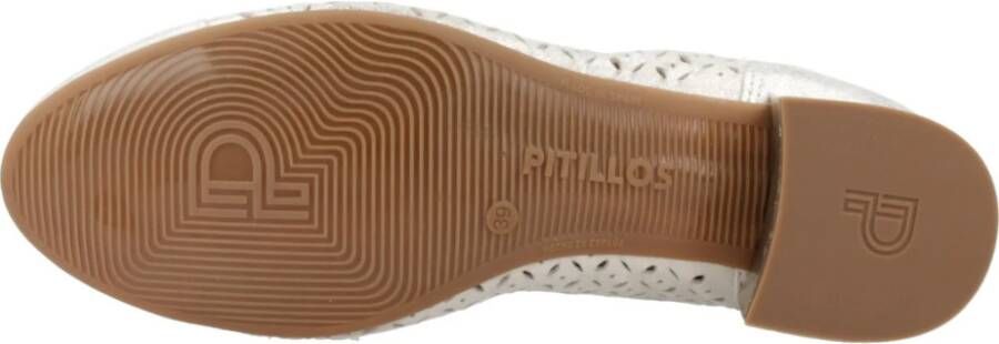 Pitillos Elastische Trim Pumps White Dames