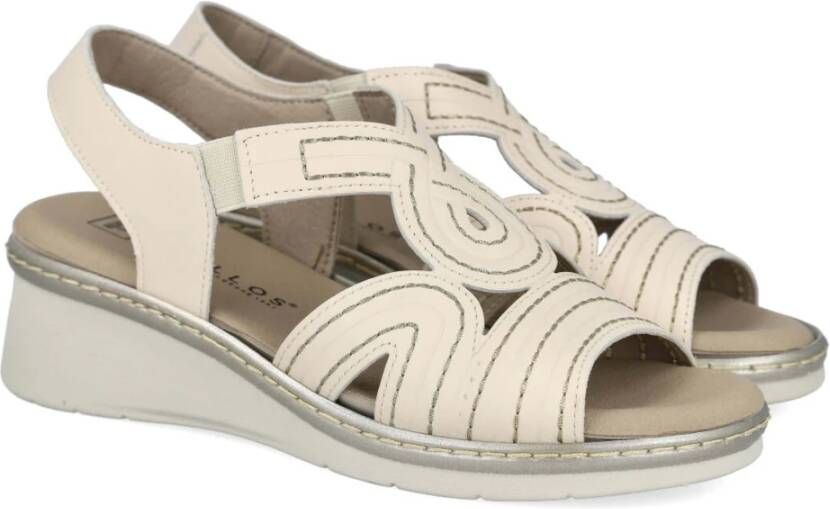 Pitillos Esparto wedges Beige Dames