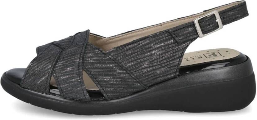 Pitillos Esparto wedges Black Dames