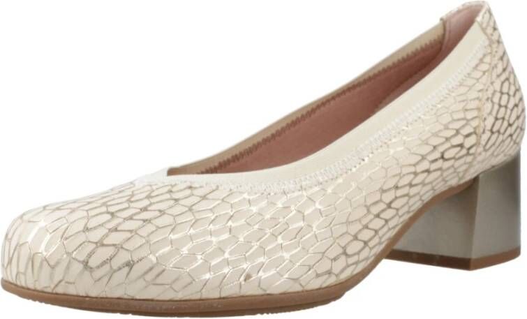 Pitillos Fantasie Holle Hak Pumps Beige Dames