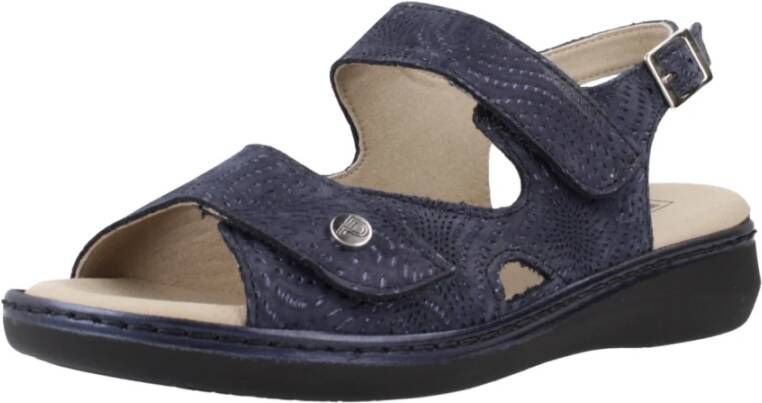 Pitillos Flat Sandals Blue Dames