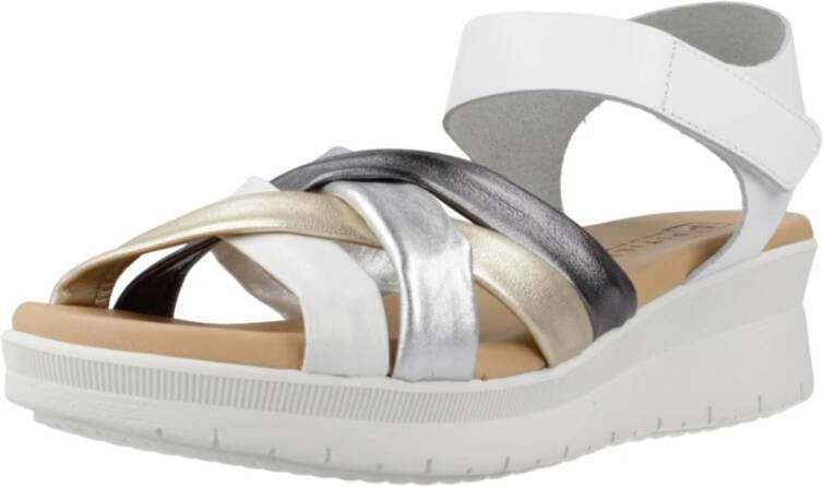 Pitillos Flat Sandals White Dames