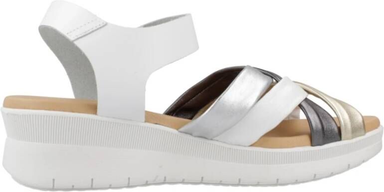 Pitillos Flat Sandals White Dames