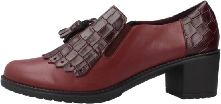 Pitillos Fringe Loafers Red Dames