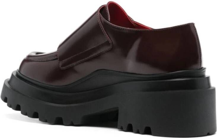 Plan C Rode platte mocassins Red Dames