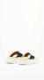 Plan C Zwarte Leren Platform Teenslippers Black Dames - Thumbnail 3