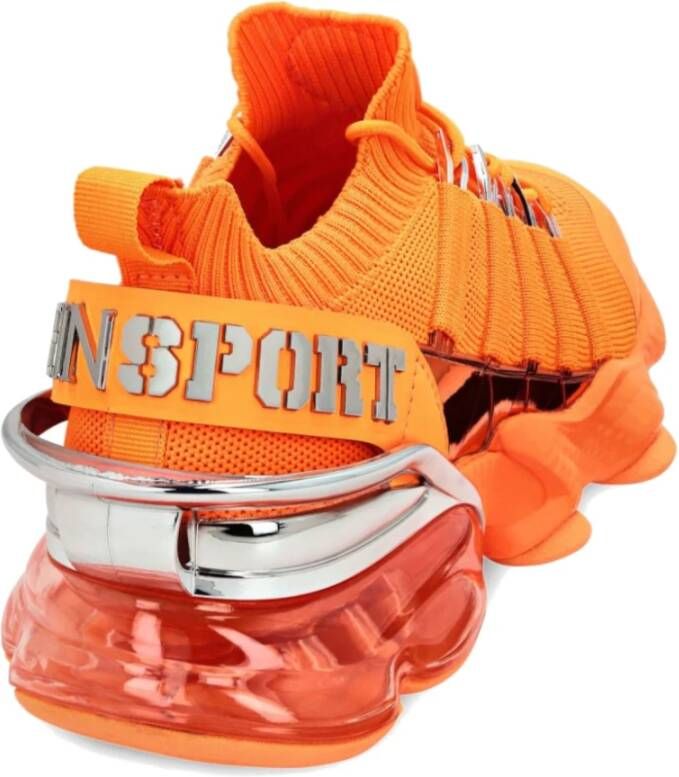 Plein Sport Fluo Oranje Tiger Attack Hardloopschoen Orange Heren